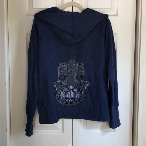 Bird & Vine Hoody with Hamsa Symbol - Picture 2 of 2